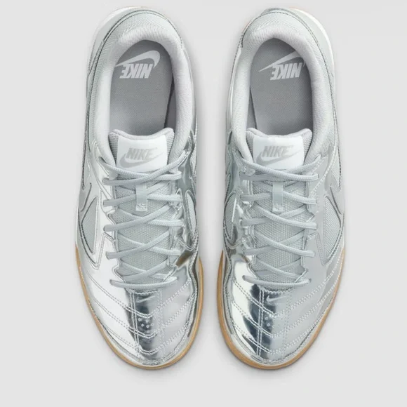 Nike Gato LV8 Metallic Silver Sneakers (New with Box) - Picture 3 of 5